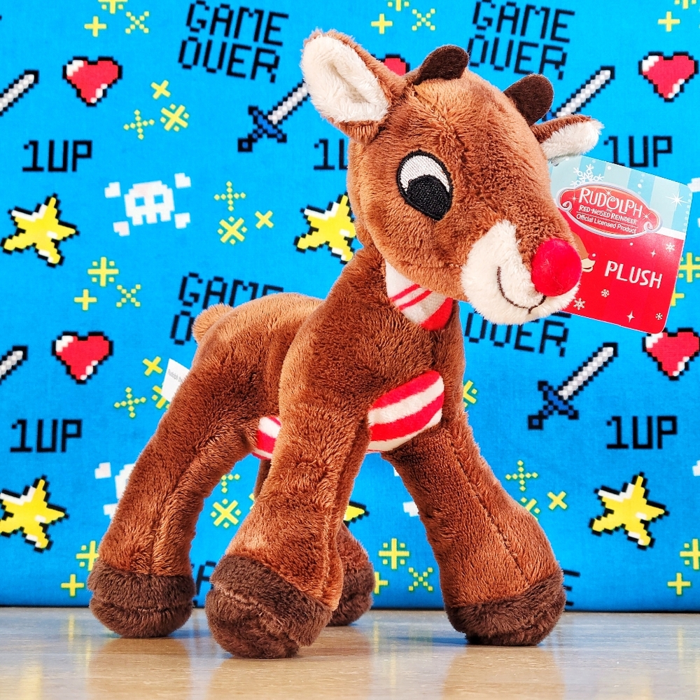 Rudolph The Red-Nosed Reindeer 7" UltraSoft Stuffed Christmas Holiday Plush